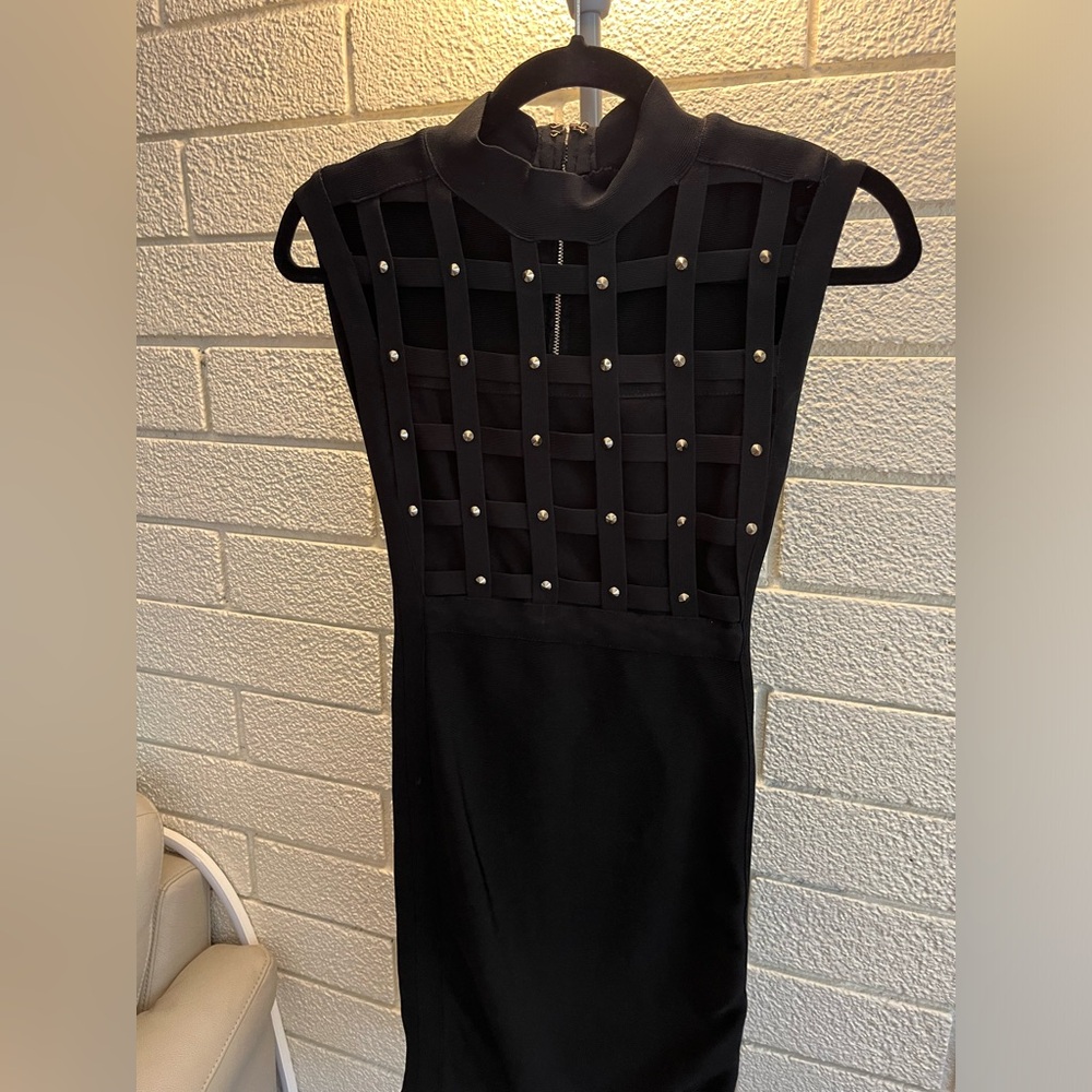 BEBE Black Bandage Cocktail Dress
